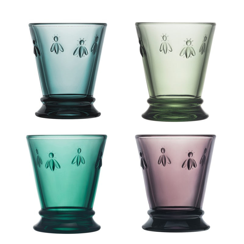 Wunderschöne mehrfarbige Wassergläser! Die Kollektion "Abeille" erfüllt die Tische mit einem eleganten mediterranen und provenzalischen Flair. 