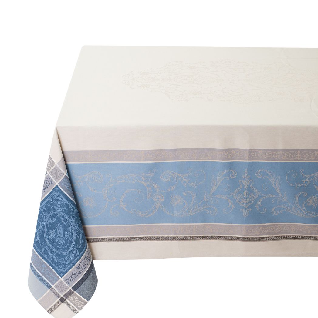 Jacquard Tischdecke Renaissance blau | Apropos-Provence | Tischdecken