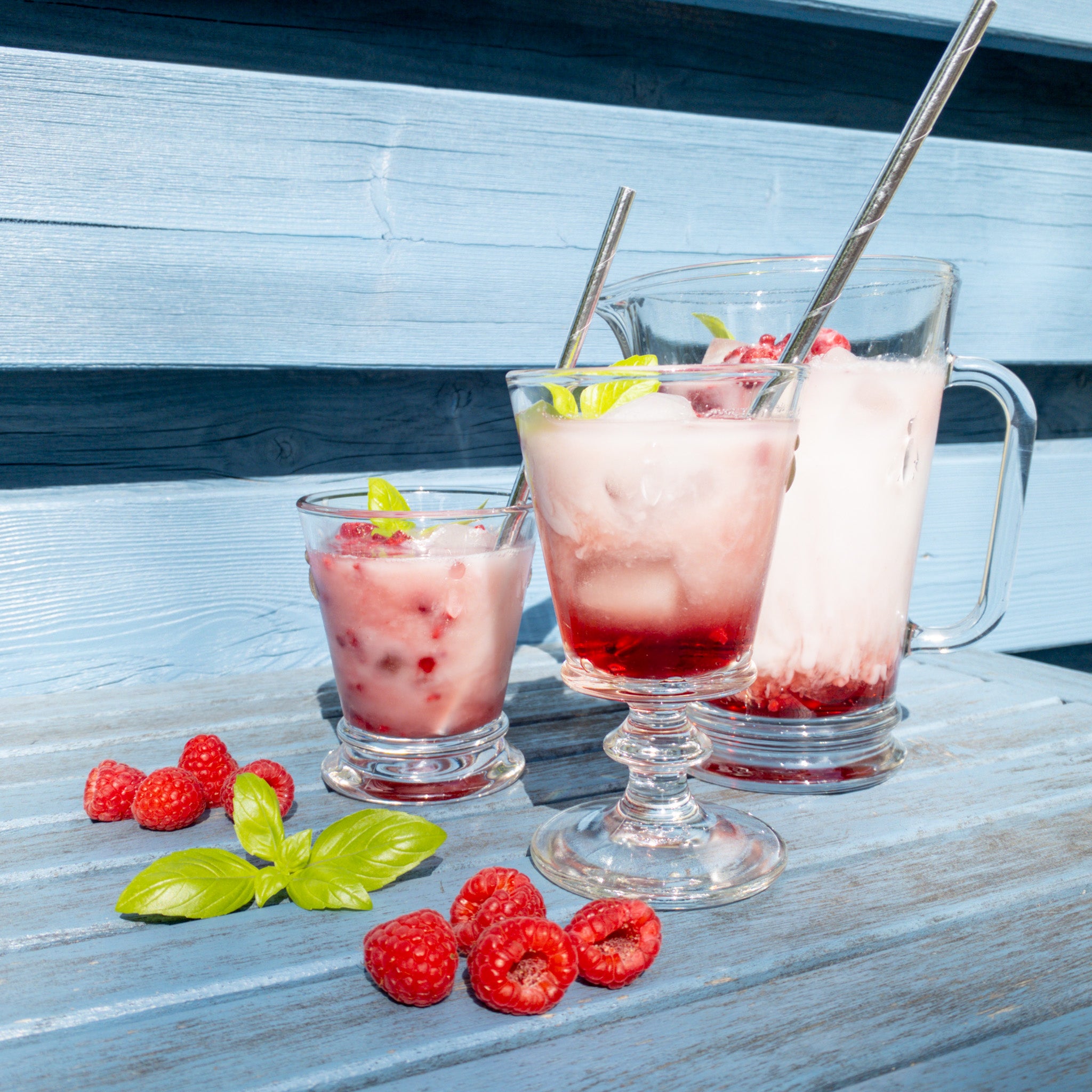 Provence Cocktail (ohne Alkohol) - das Trendgetränk mit Himbeeren