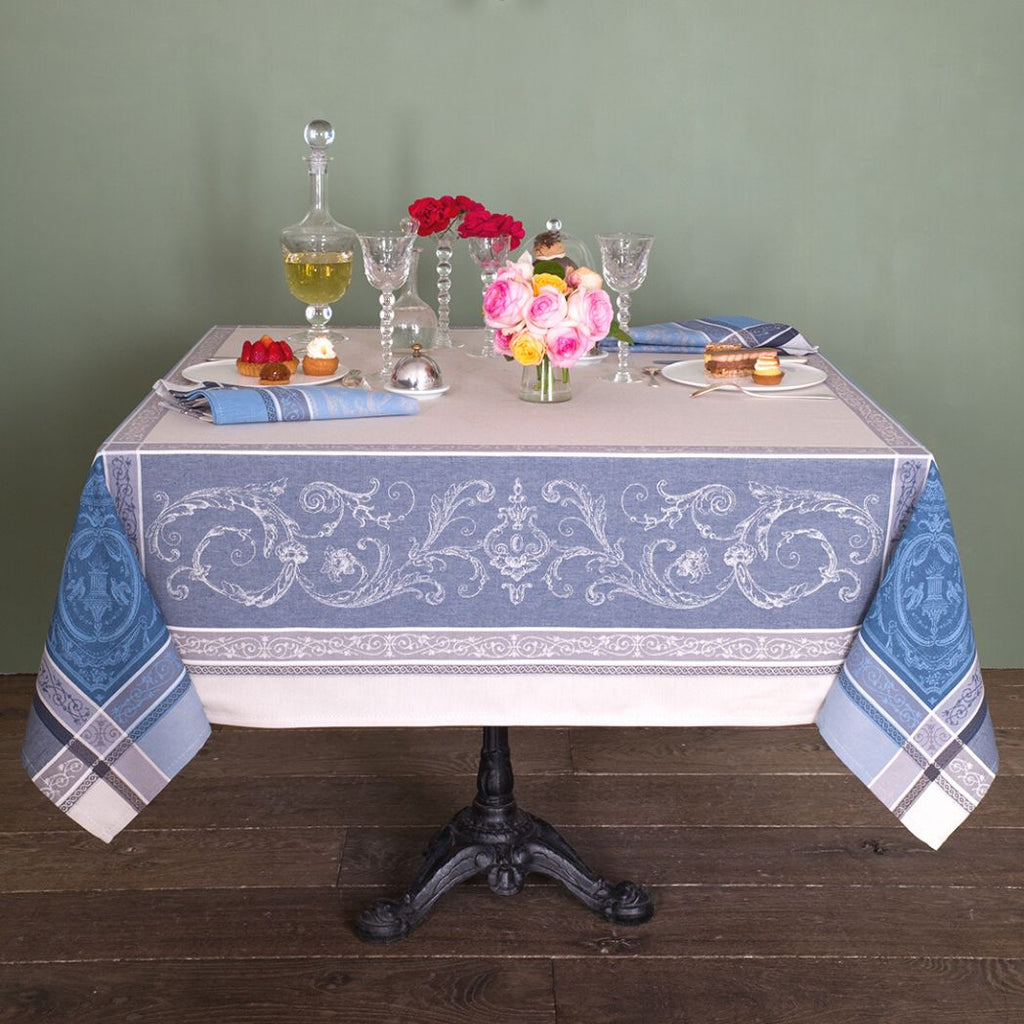 Jacquard Tischdecke Renaissance blau | Apropos-Provence