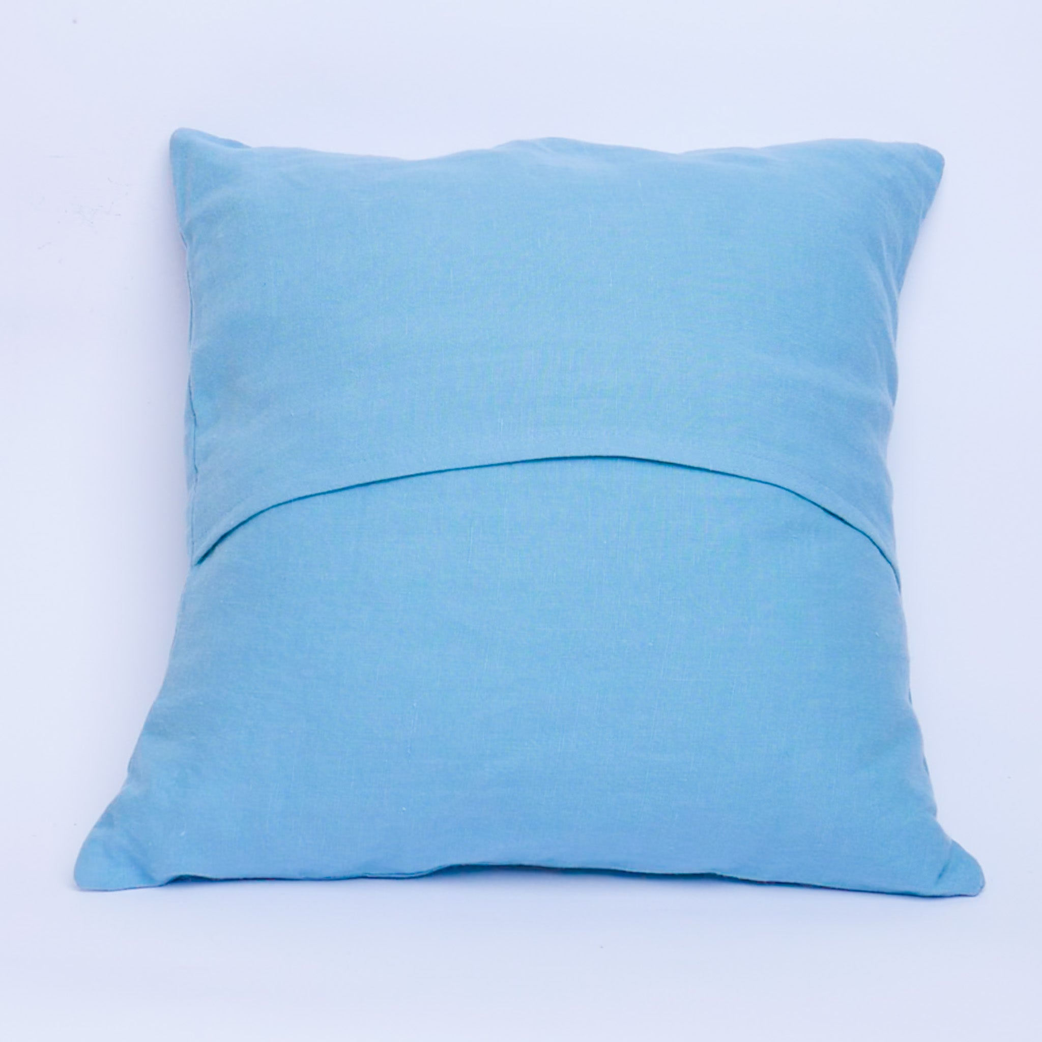 Kissenbezug aus gewaschenem Leinen, himmelblaue Farbe