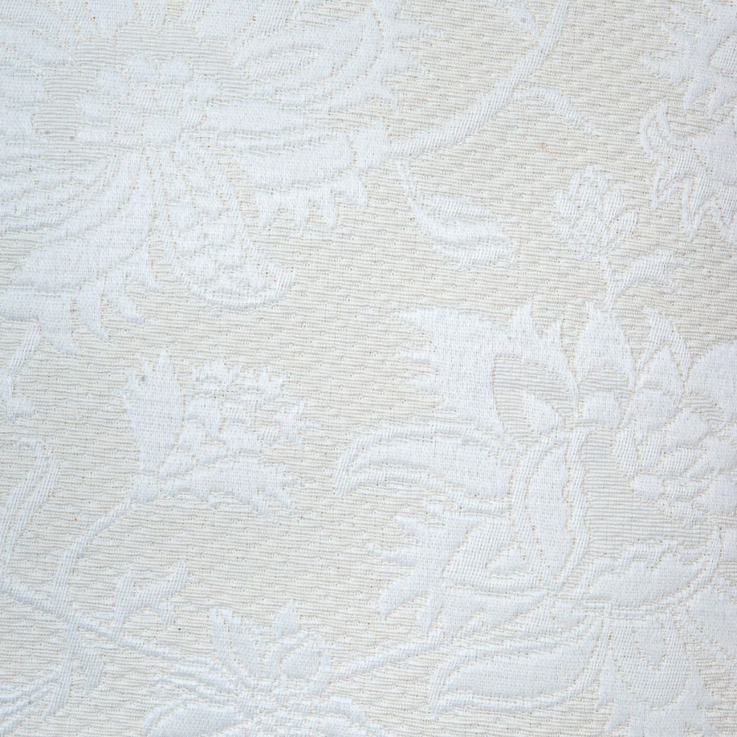 Kissen Jacquard mit Blumen Muster creme