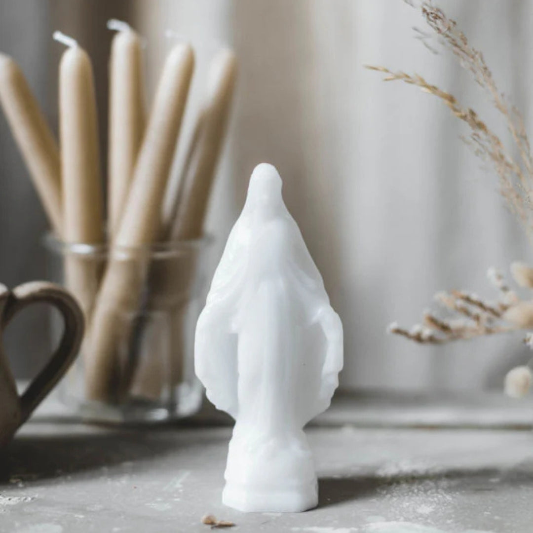 Wachs Figur Madonna weiss