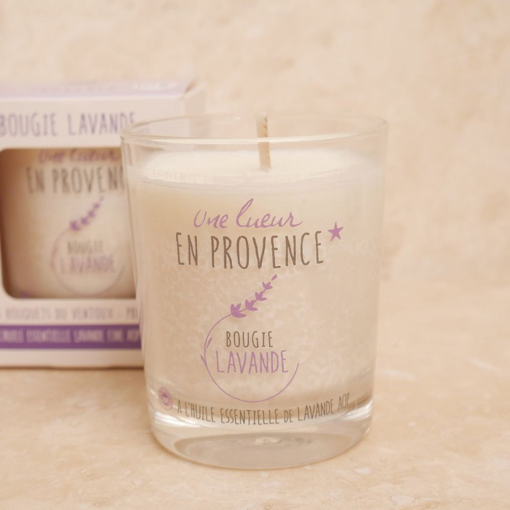 Bio Lavendel Duftkerze Provence Frankreich