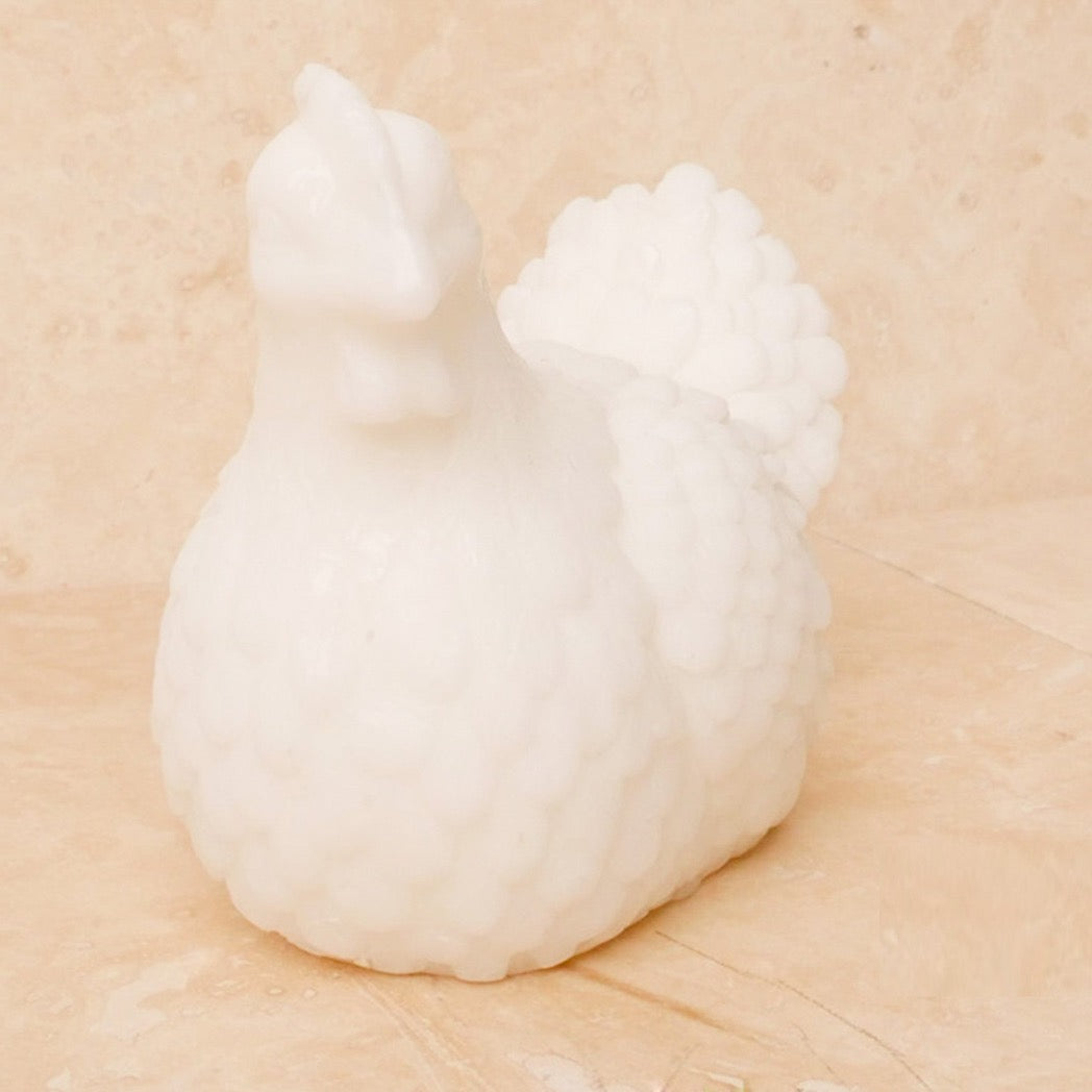 Wachskerze Henne Wachskerze Henne weiss hochwertige Osterdeko aus Frankreich