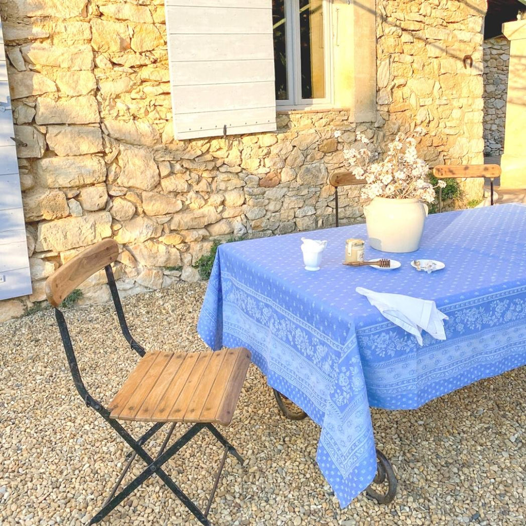 Jacquard Tischdecke Luberon blau | Apropos-Provence