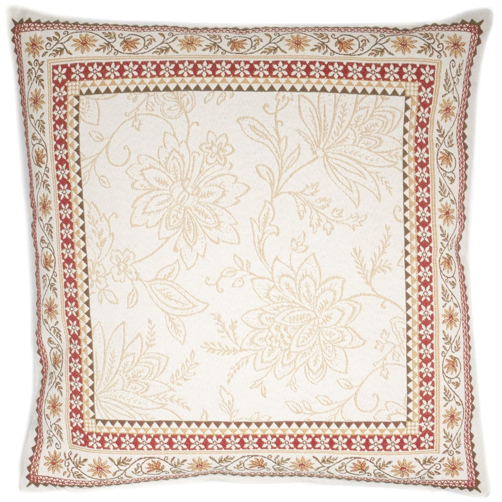 kissenhuelle jacquard rot provence